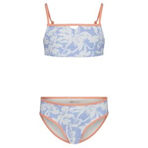 NWT Billabong Girls Floral Bikini Set UPF 50+ Chambray Now Blue Size 10